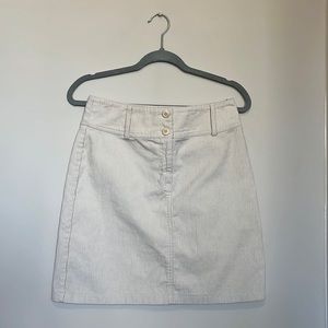 B. Moss Cream Corduroy Skirt